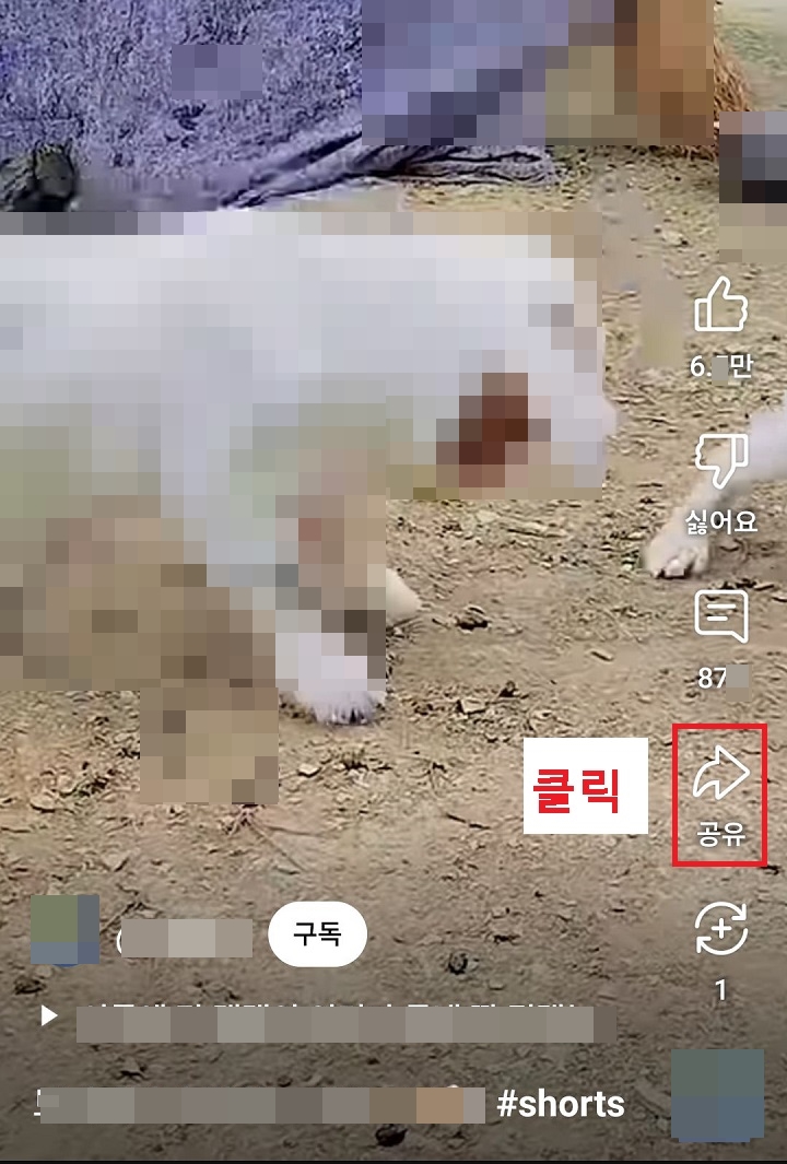 공유버튼 클릭함