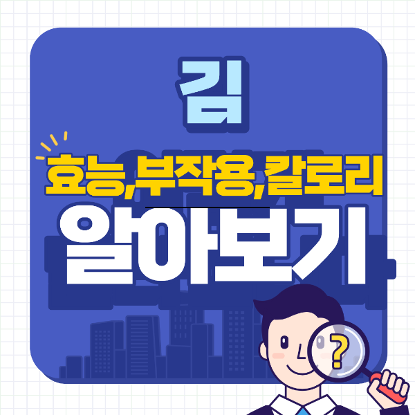 김 효능 부작용 칼로리