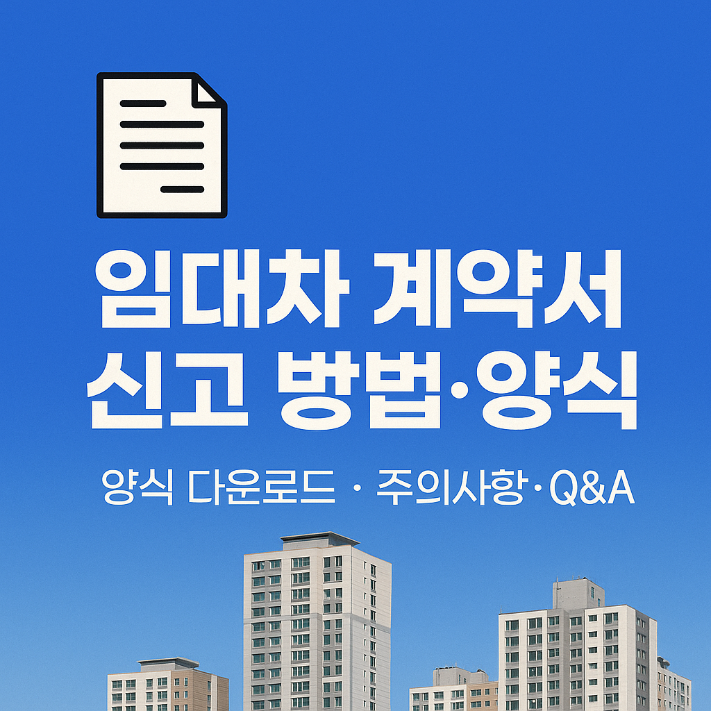 임대차 계약서 신고 방법.양식