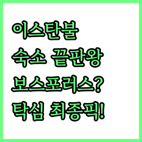 보스포러스 전망인가 탁심 중심가인가 ..