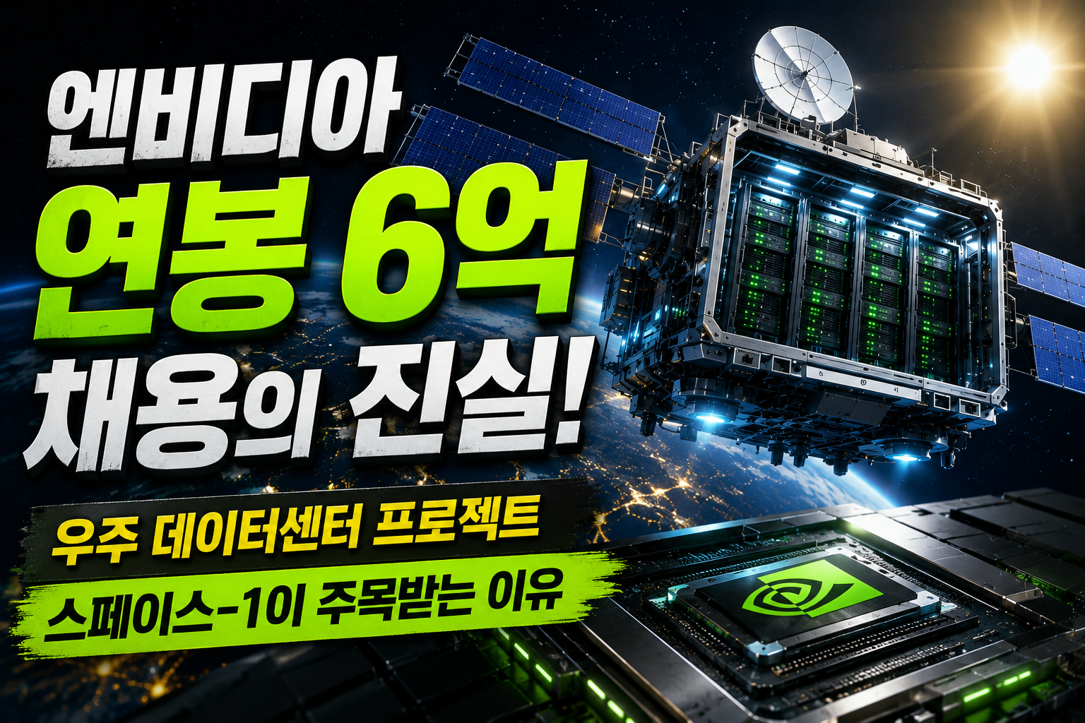 엔비디아 연봉 6억 채용의 진실! 우주 데이터센터 프로젝트 스페이스-1이 주목받는 이유 관련 사진