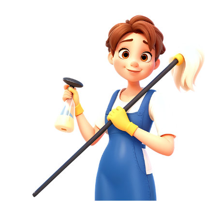 청소하는 여자