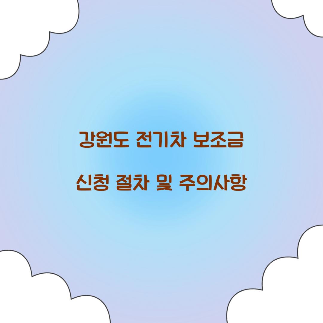 강원도 전기차 보조금