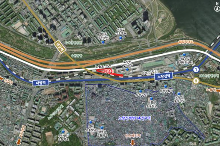 노량진 역세권 청년주택 위치도 사진