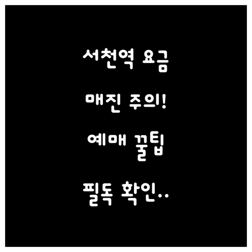 서천역 열차 요금표와 좌석 매진 대비..