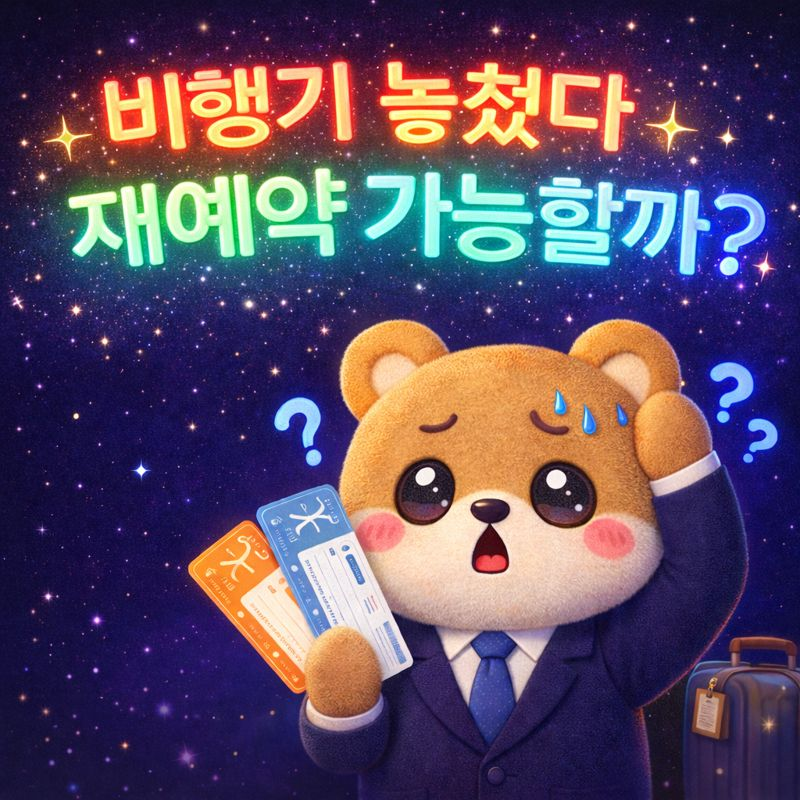 비행기 놓쳤다 재예약 가능할까?