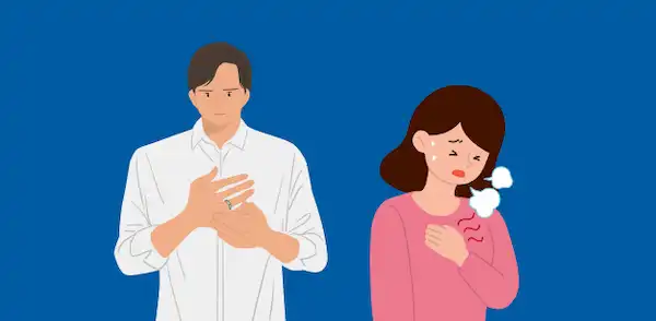 코로나 호흡곤란, 가슴통증 증상 이미지
