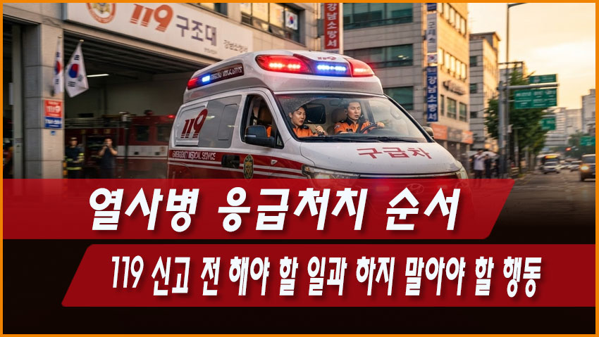 열사병 응급처치 순서 119 신고와 하지 말아야 할 행동