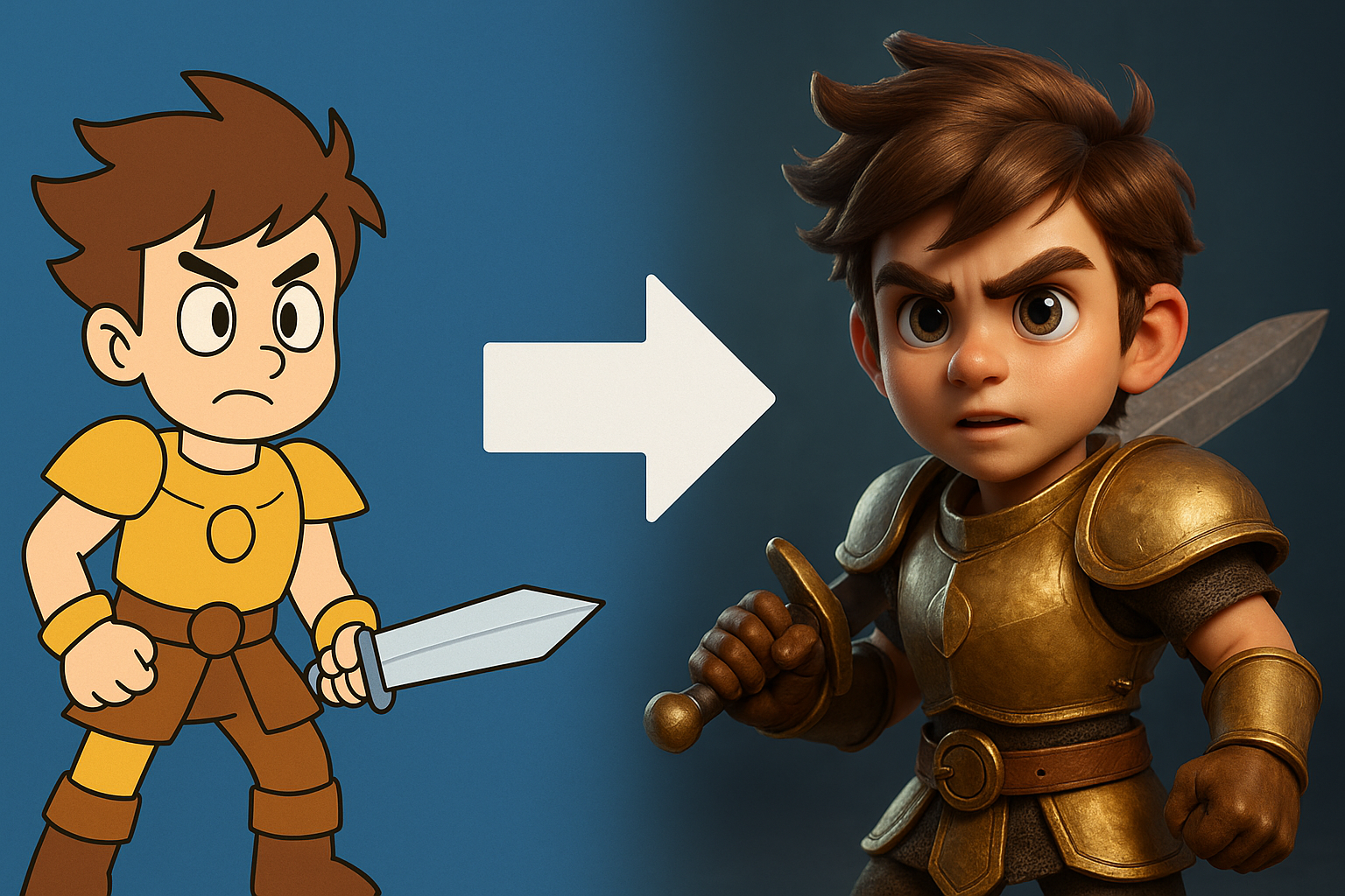 2D 3D 변환 컨셉 이미지