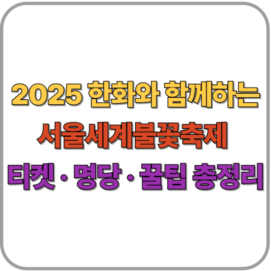 한화와 함께하는 2025 서울세계불꽃축제