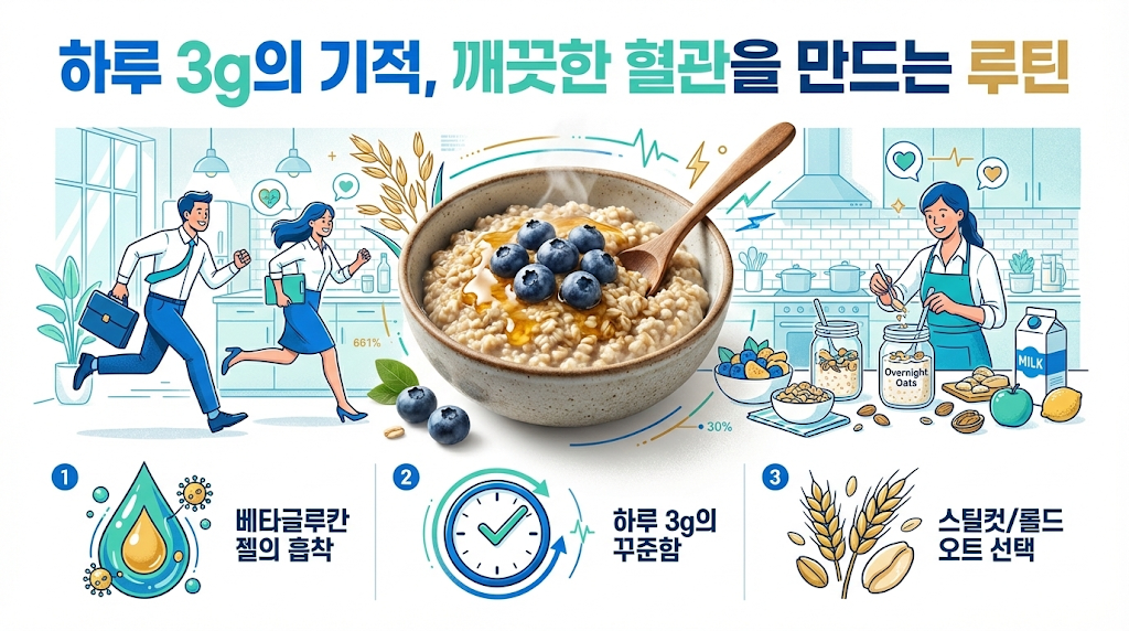 깨끗한 혈관을 만든느 루틴 인포그래픽