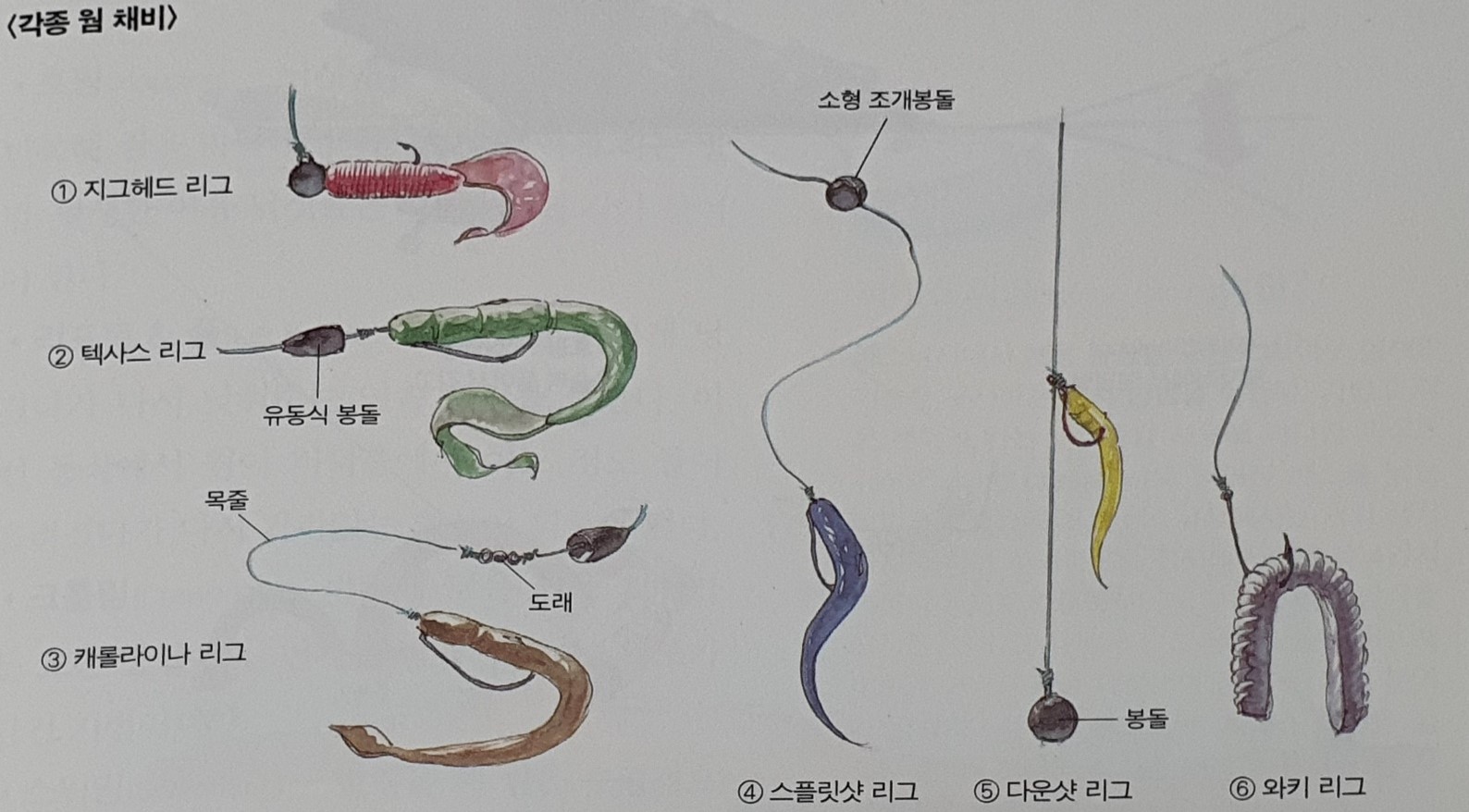 배스루어 채비 그림