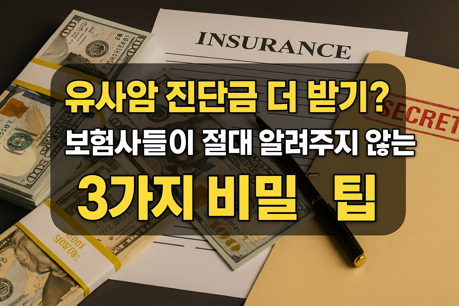 유사암 진단금 더 받기? 보험사들이 절대 알려주지 않는 3가지 비밀 팁