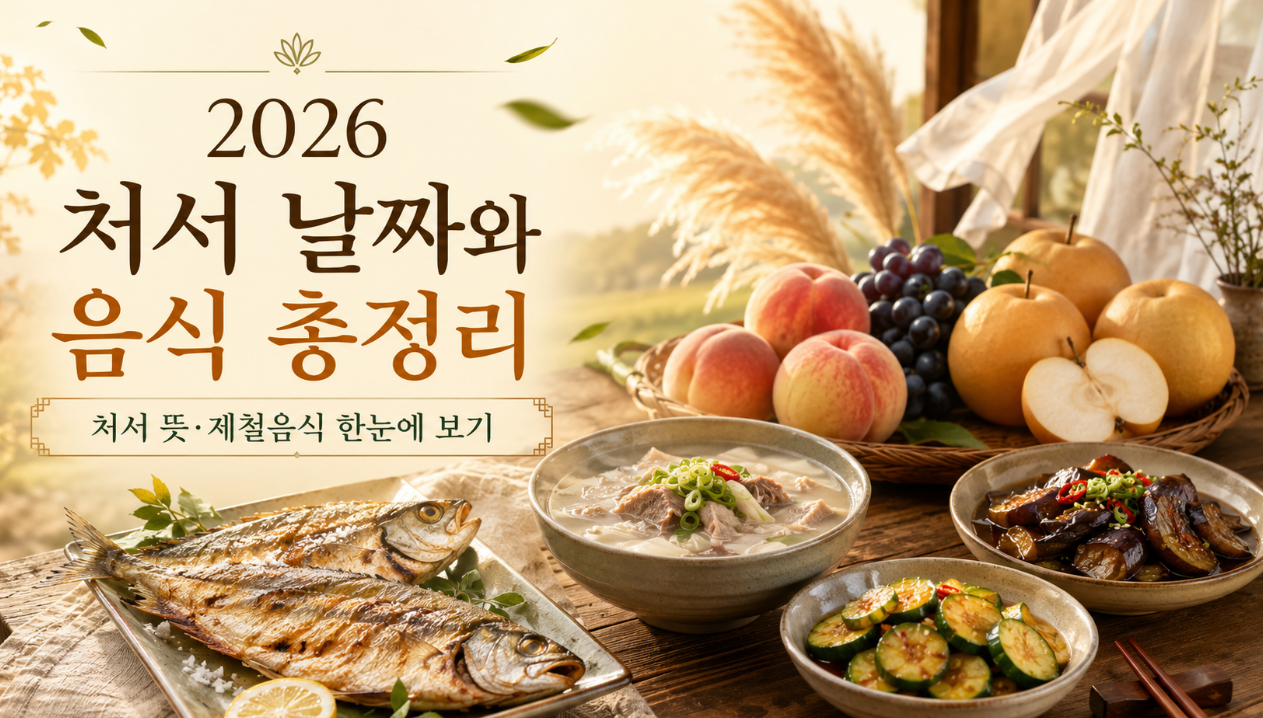 처서날짜 음식