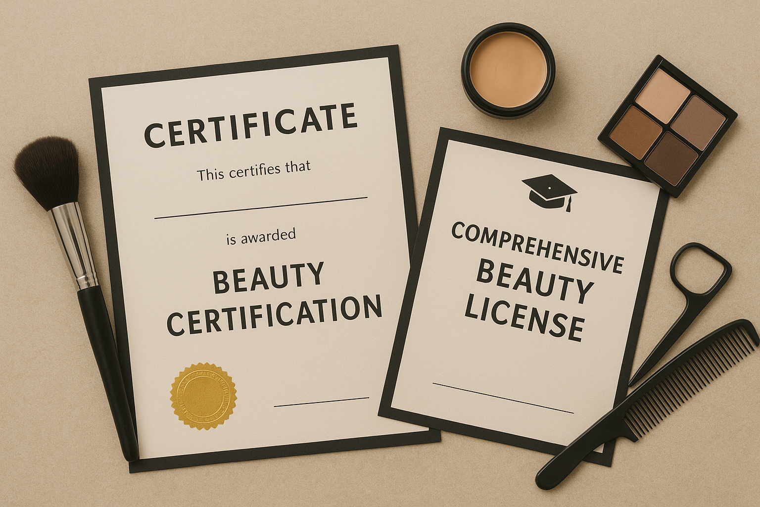 뷰티 자격증,면허증 관련 사진