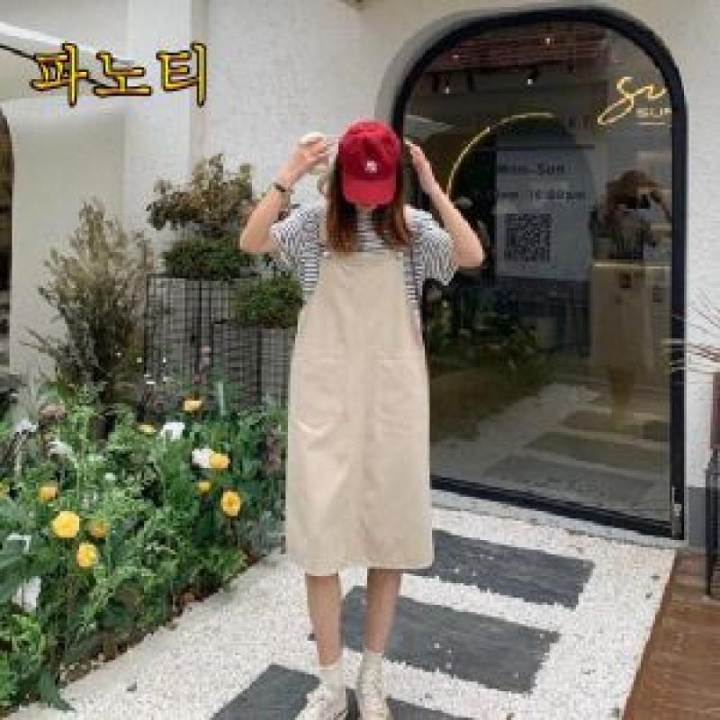 시밀러룩 우정룩 귀여운 멜빵 바지 치마 파노티