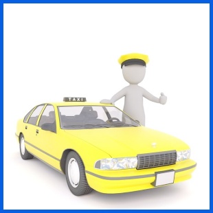 택시를 타고 있는 운전기사