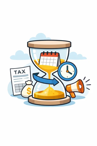 부가세 납부 일정 여유 표현 일러스트