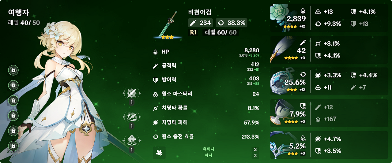 원신 성유물
