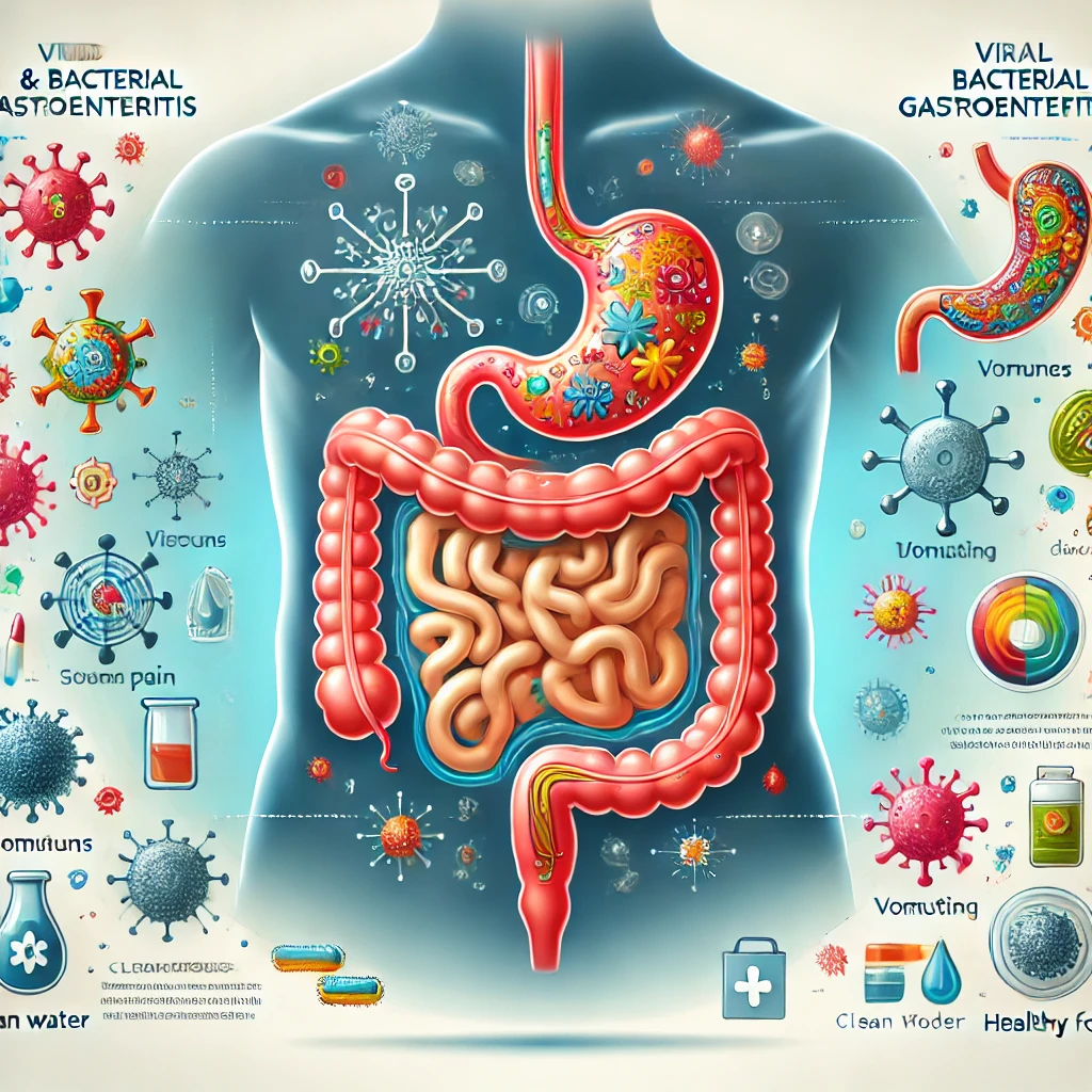 바이러스성 , 세균성 장염