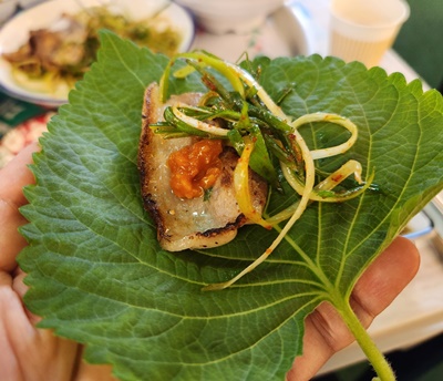 파절이세겹살깻잎쌈