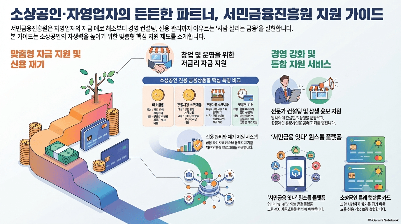 소상공인을 위한 서민금융진흥원 가이드