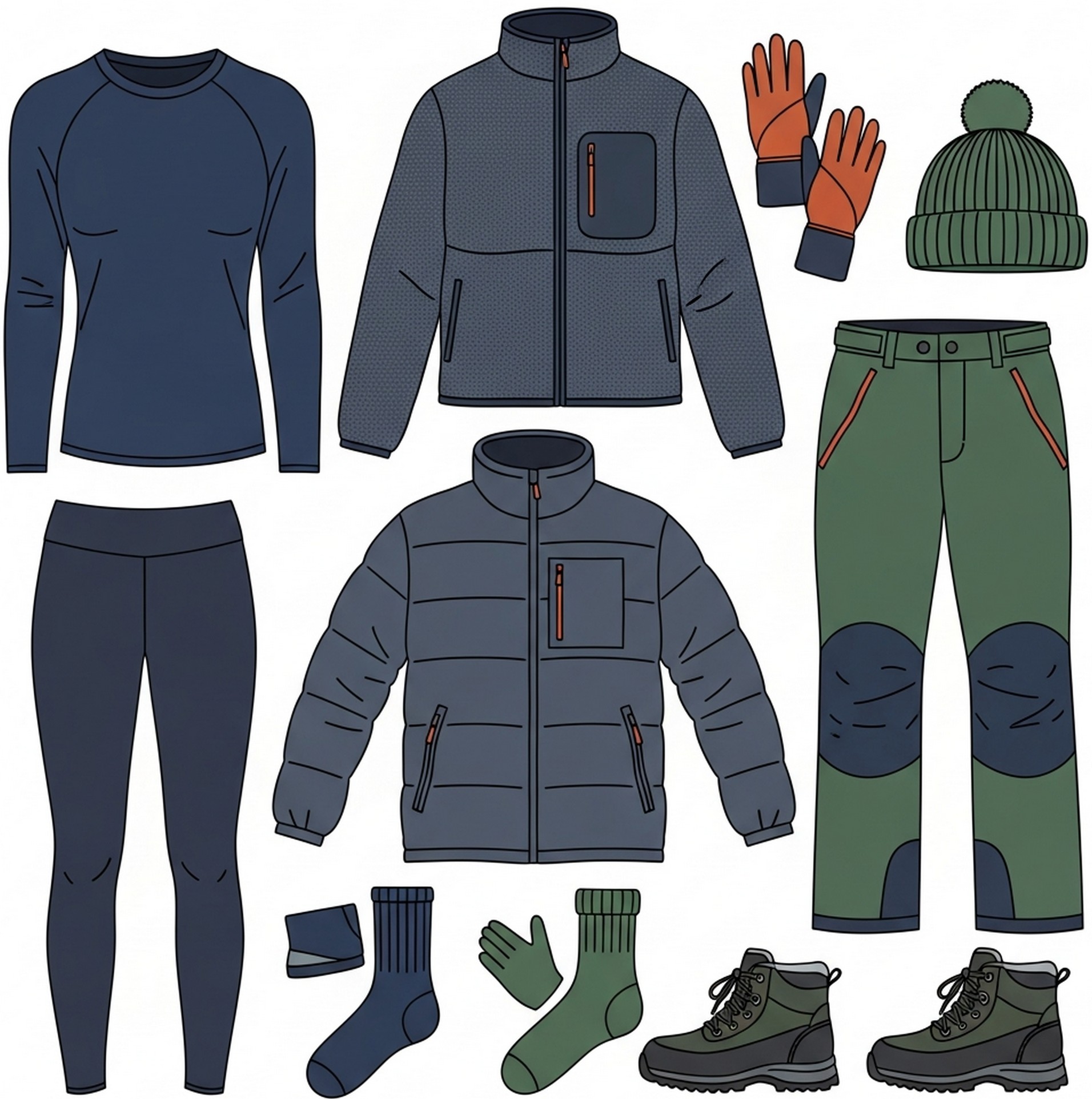 겨울 의류 레이어링