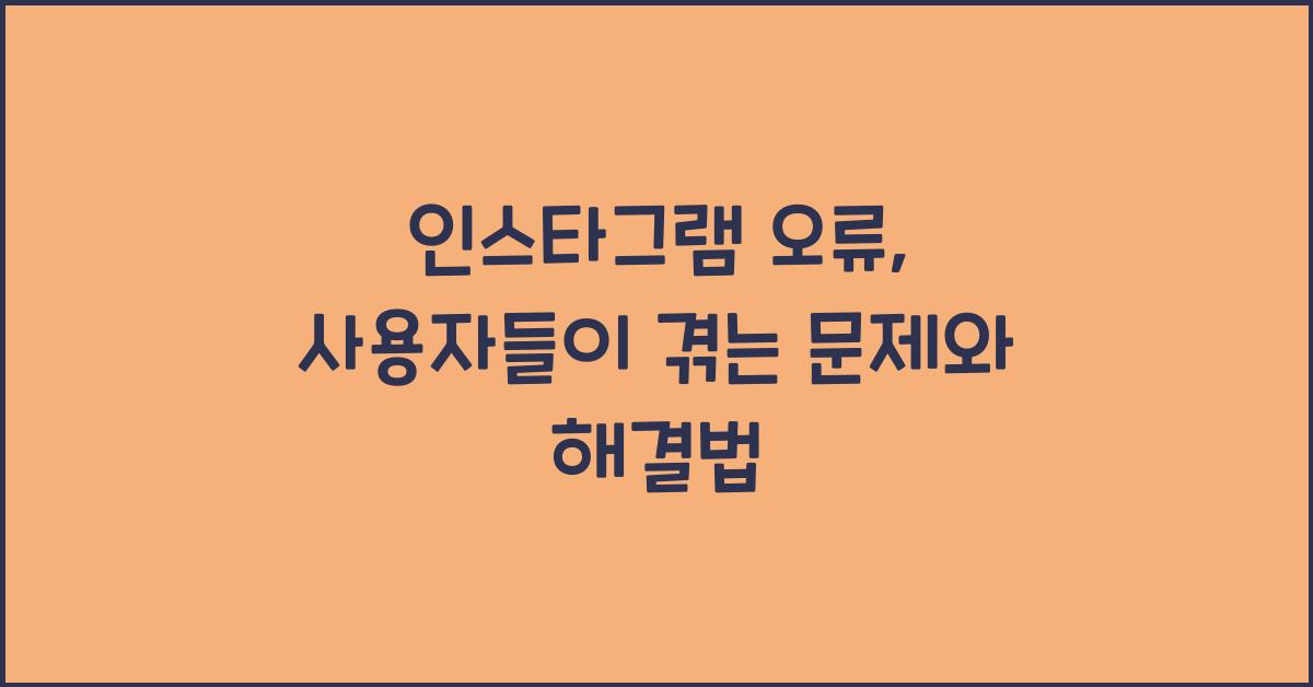 인스타그램 오류