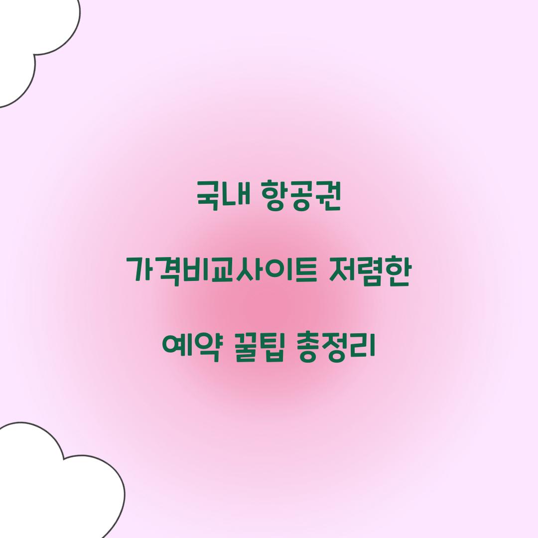 국내 항공권 가격비교사이트