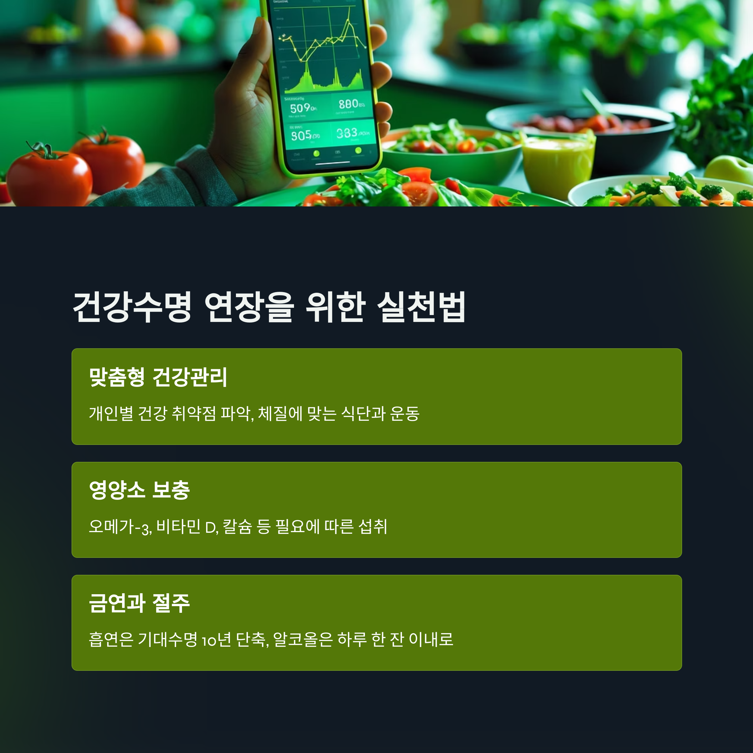 건강수명 연장을 위한 실천법