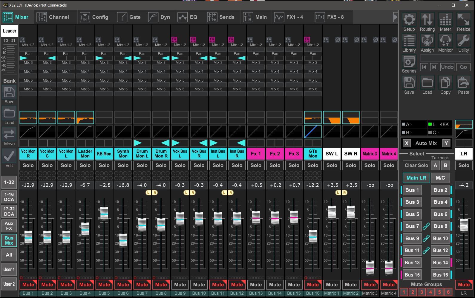 PC연동 프로그램(앱) X32 Edit