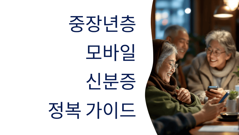 중장년층을 위한 모바일 신분증 정복 가이드