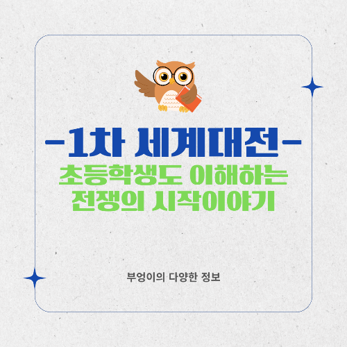 1차 세계대전은 왜 일어났을까? 초등학생도 이해하는 전쟁의 시작 이야기