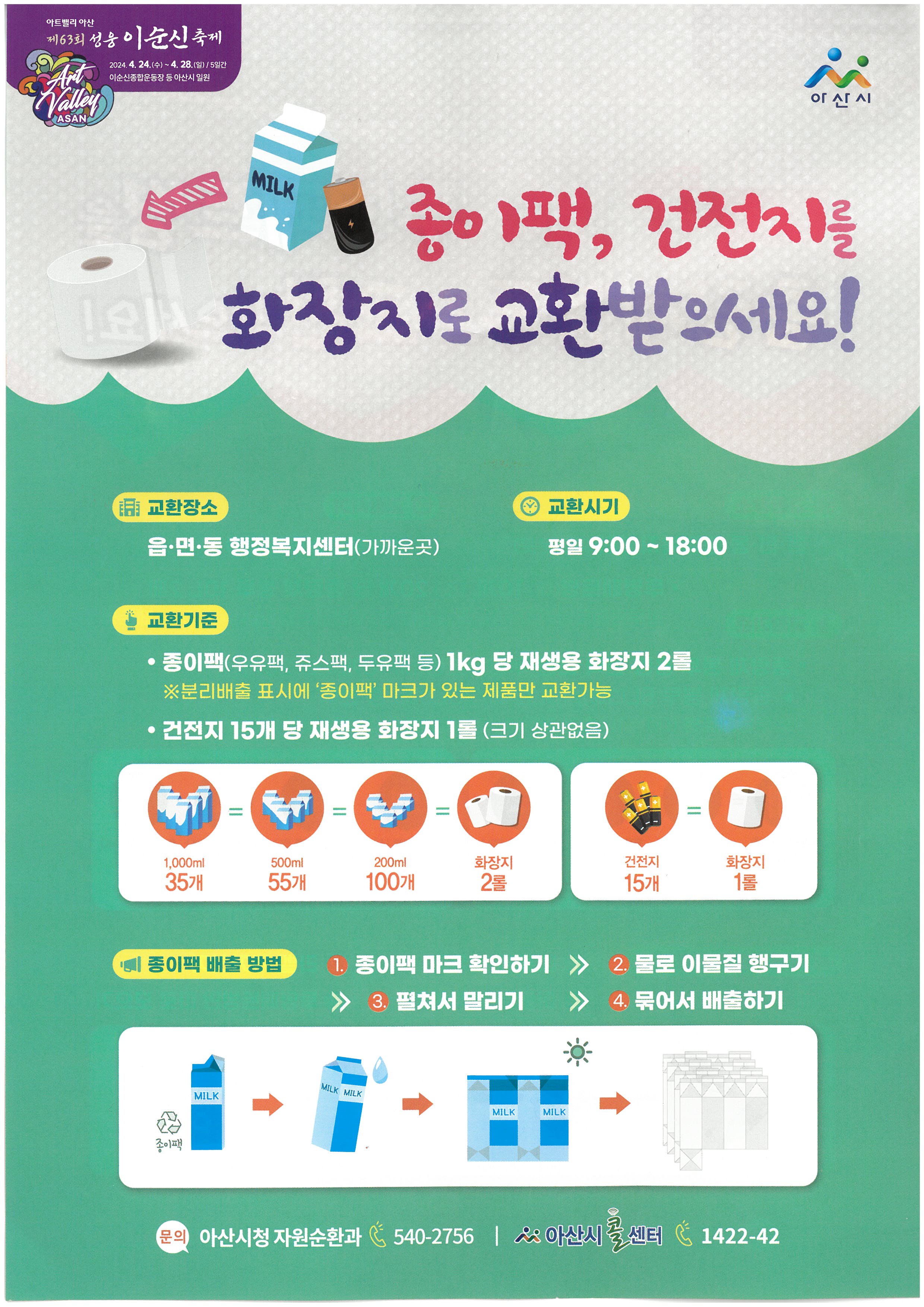 종이책을 화장지로 교환