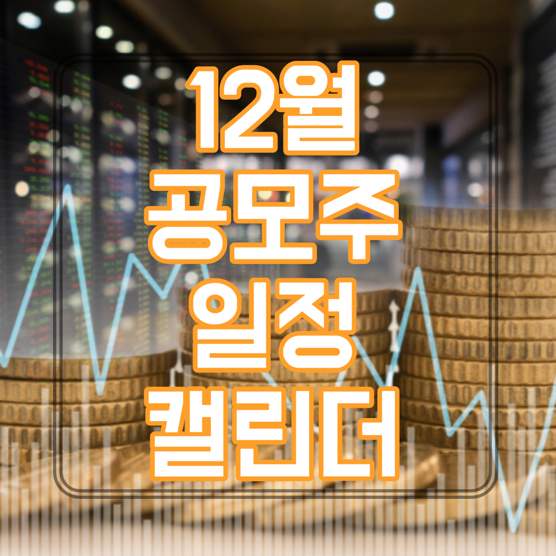 12월 공모주 일정 청약 캘린더