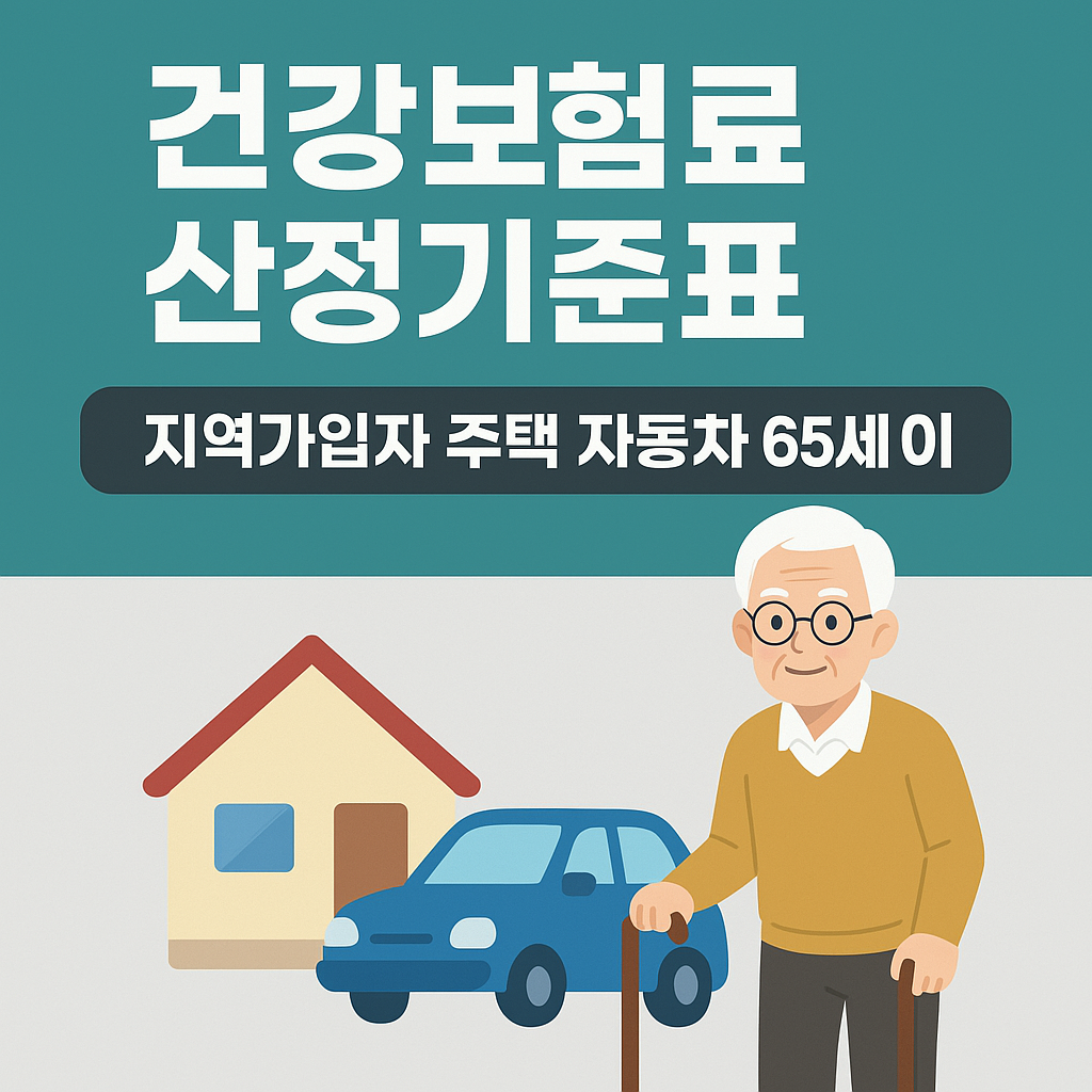 건강보험료 산정기준표 - 지역가입자 주택 자동차 65세 이상