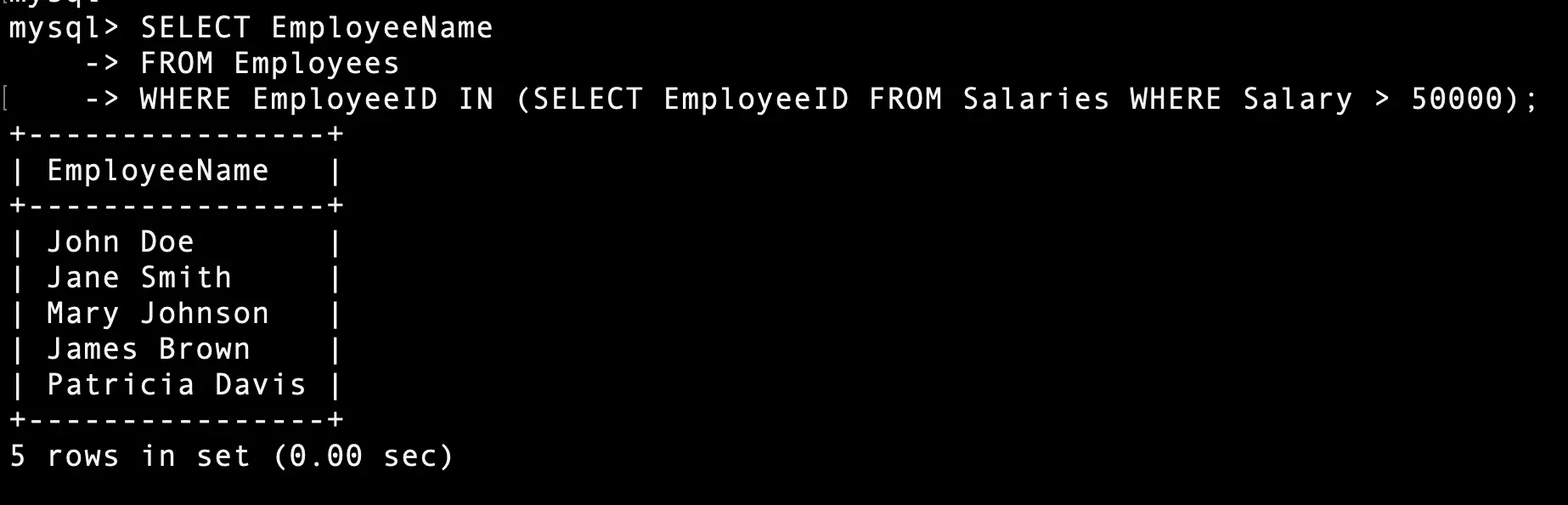 where 문 서브쿼리