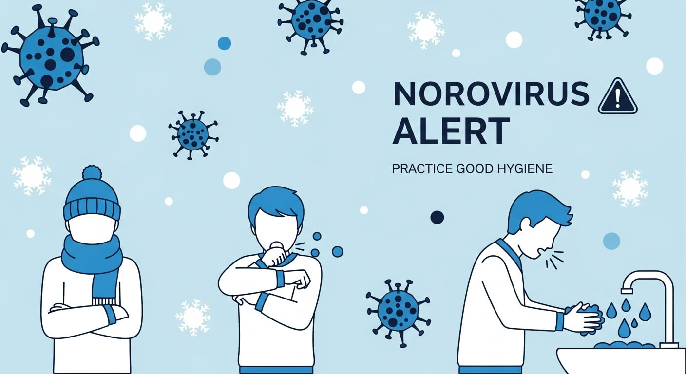 겨울철 노로바이러스 주의보 (증상, 예방법, 대처법)