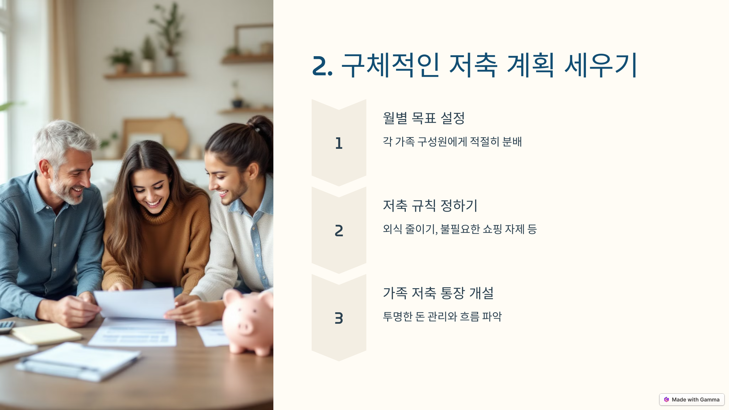 구체적인 저축 계획 세우기 ppt 화면입니다.