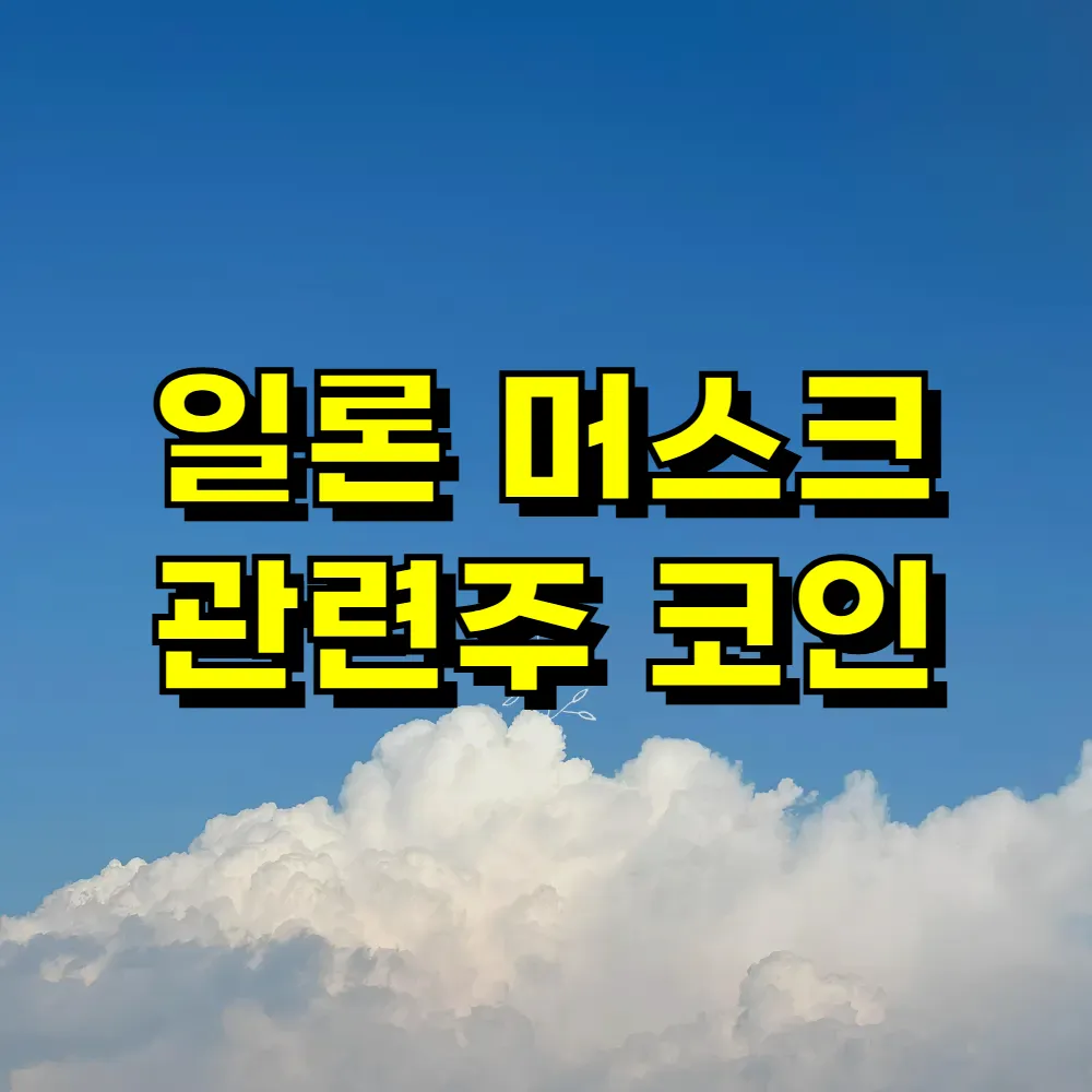 일론 머스크 관련주 코인