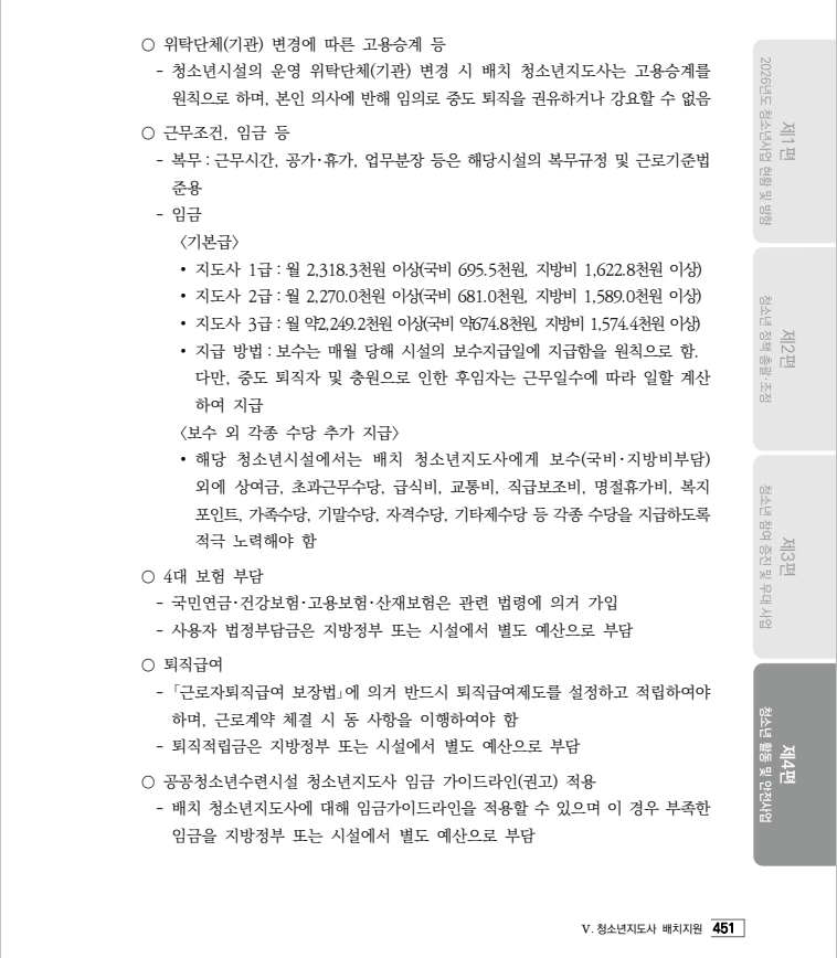 배치지도사 인건비 가이드라인