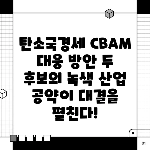 탄소국경세 CBAM 대응 방안 두 후보의 녹색 산업 공약이 대결을 펼친다!