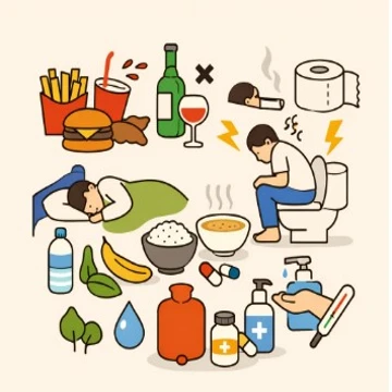 급성 설사를 멎게 하려면 피해야 할 행동과 기본 관리 방법7