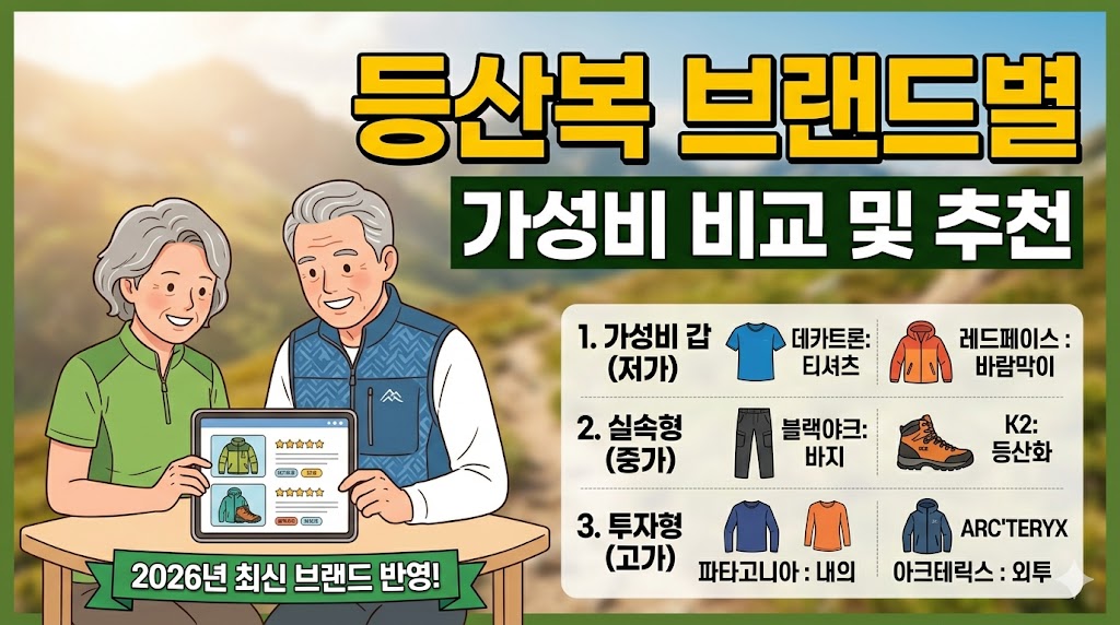 "비싸다고 다 좋은 게 아니다!" 등산복 브랜드별 가성비 비교 및 추천