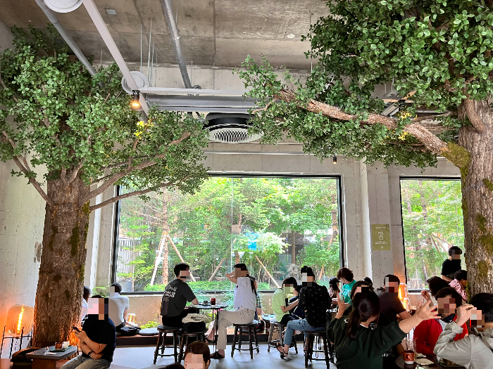 외부 자연이 보이는 통창