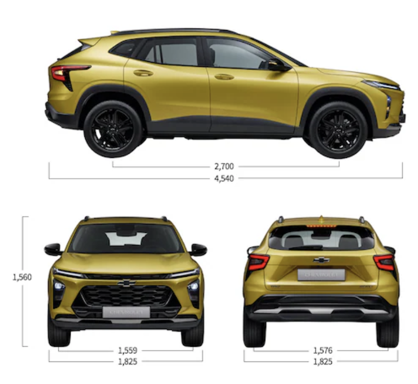 트랙스 크로스오버 제원 한눈에 보여주는 그림