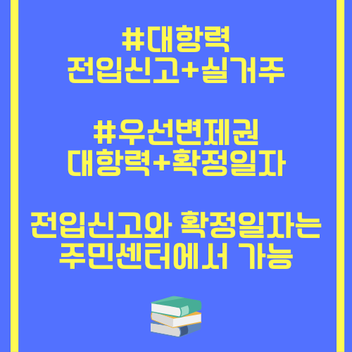전입신고와 우선변제권에 대해 설명되어 있는 그림파일