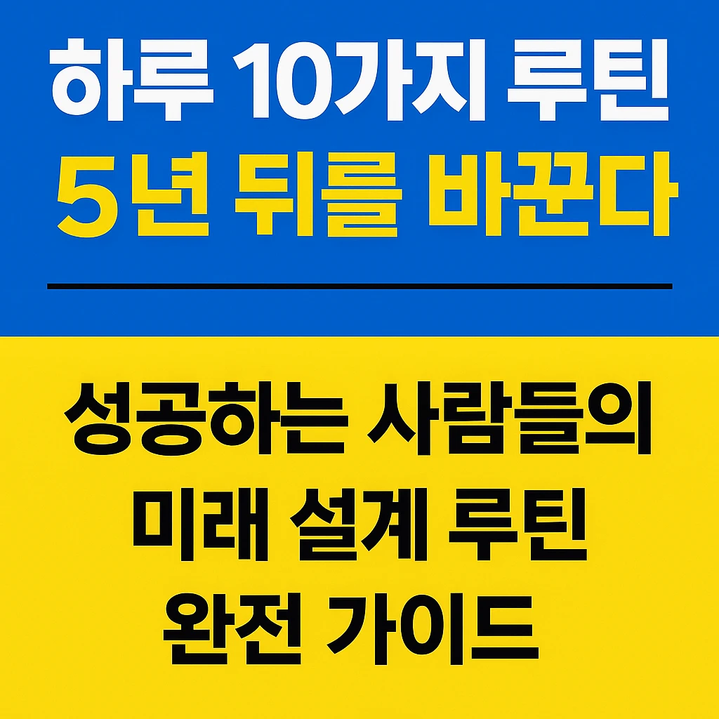 하루 10가지 루틴이 5년 뒤를 바꾼다