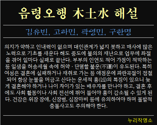 음령오행-목토수-해설