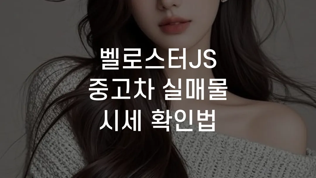 벨로스터JS 중고차 실매물 시세 확인법